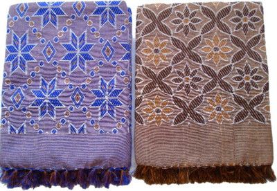 Nissi Floral Single Top Sheet for  AC Room(Polyester, BLUE BROWN)