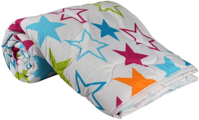 Yug Handicraft Abstract Double Dohar for  AC Room(Microfiber, White)