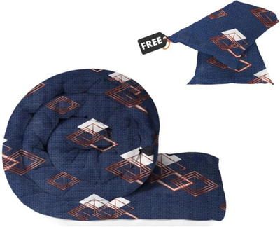 Flipkart SmartBuy Floral Double Comforter for  AC Room(Microfiber, Navy Blue)