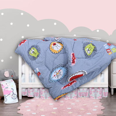 GYT Printed Crib Comforter for  Mild Winter(Microfiber, Grey)