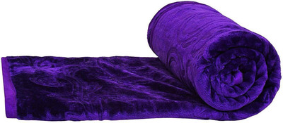shree karni export Solid Single Mink Blanket for  Heavy Winter(Microfiber, Multicolor)