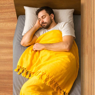 Kumar Gems Solid Double Comforter for  AC Room(Silk, Yellow)