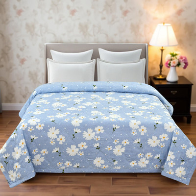 ivaza Solid Double Comforter for  Heavy Winter(Microfiber, Soft SKY Blue)