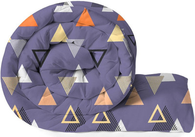 VAS COLLECTIONS Printed Single Comforter for  Heavy Winter(Microfiber, Purple-A)