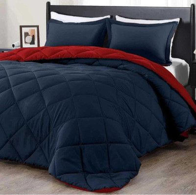 Uniqueent Solid King Comforter for  Heavy Winter(Poly Cotton, Blue)