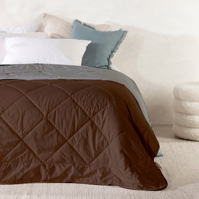 Razzai Geometric Single AC Blanket for  AC Room(Microfiber, Chocolate & Grey)