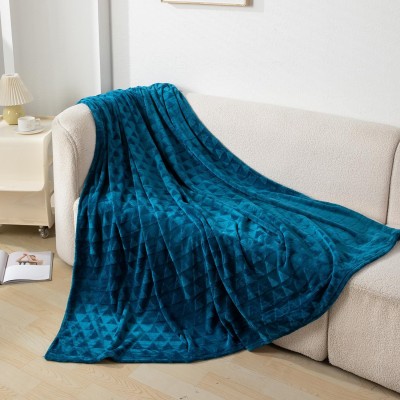 HOKiPO Solid Queen Fleece Blanket for  AC Room(Microfiber, Teal)