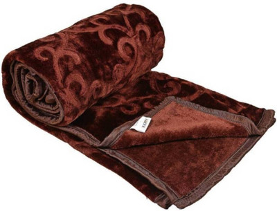 SIMAM Abstract Double Mink Blanket for  Mild Winter(Microfiber, Brown)