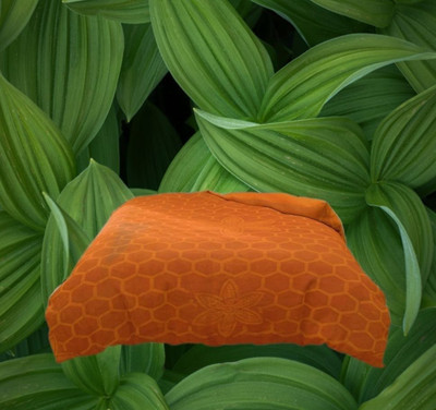 Shivam impex Solid Double Mink Blanket for  Heavy Winter(Microfiber, Orange)