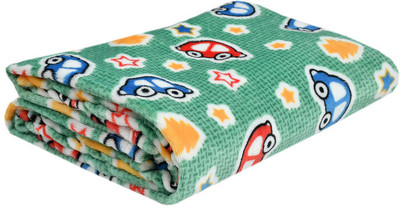 Florida Printed Crib AC Blanket for  AC Room(Woollen Blend, Green)