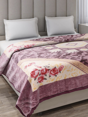 MONTE CARLO Printed Double Mink Blanket for  Mild Winter(Polyester, Multicolor)