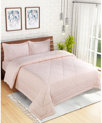 Floating Dreams Printed King Comforter for  AC Room(Cotton, Beige)