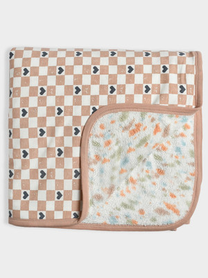 Mi Arcus Printed Crib Crib Baby Blanket for  Mild Winter(Cotton, Brown)
