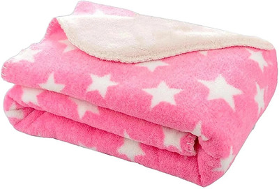 Oyo Baby Printed Single Fleece Blanket for  AC Room(Woollen Blend, Pink)