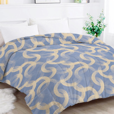 Flipkart SmartBuy Printed Double Comforter for  AC Room(Microfiber, Silver & Gold & Multi13)