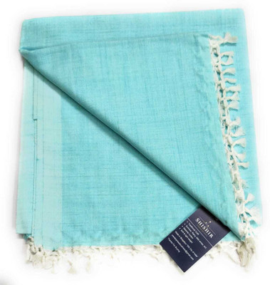 Shishir Solid Single Throw for  AC Room(Cotton, Light Blue)