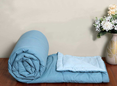 KAARIGIRI Solid Double Comforter for  Mild Winter(Cotton, Blue)