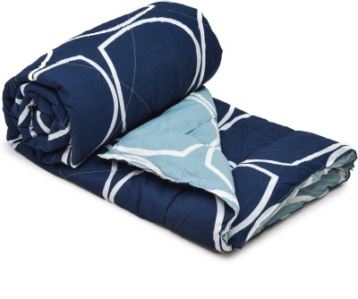 RRC Printed Single Comforter for  Mild Winter(Microfiber, Dark Blue, Grey, White, Blue)