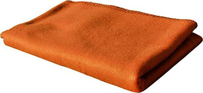 Supreme Home Collective Solid Single Fleece Blanket for  AC Room(Polyester, Orange)