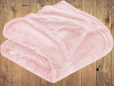 KIXTA Self Design Double AC Blanket for  AC Room(Microfiber, Pink)