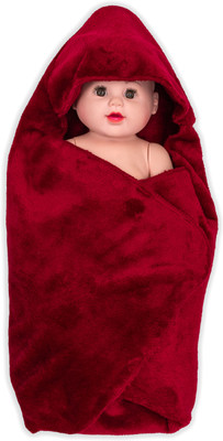 SIDLY PIDLY Solid Crib AC Blanket for  AC Room(Fur, Maroon)