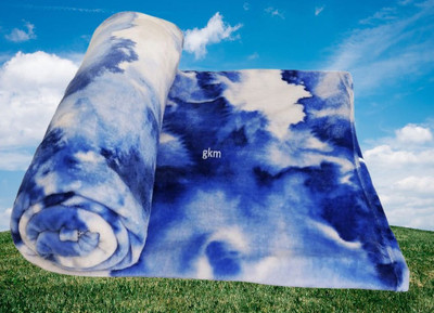 KIXTA Self Design Double AC Blanket for  AC Room(Microfiber, Blue)