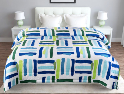 Floating Dreams Printed King Comforter for  AC Room(Cotton, White)