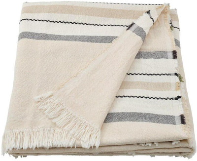 IKEA Solid Single Throw for  AC Room(Cotton, off-white/light grey)