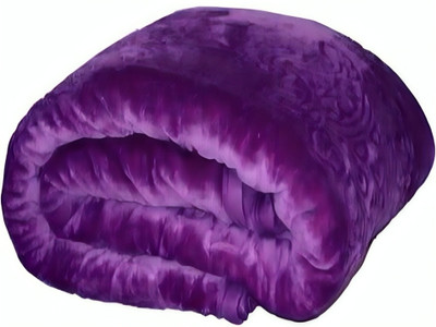 Convalexa Solid Double Mink Blanket for  Heavy Winter(Polyester, Purple)