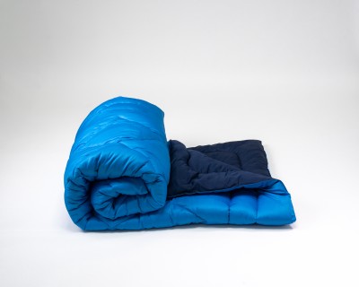 Red Velvet Solid Double AC Blanket for  AC Room(Polyester, Light Blue, Navy Blue)