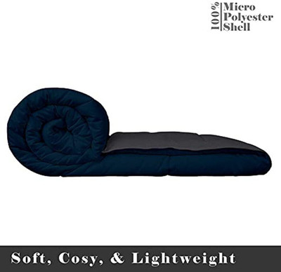 SIE STORE Solid King Comforter for  Heavy Winter(Poly Cotton, Teal & Grey)