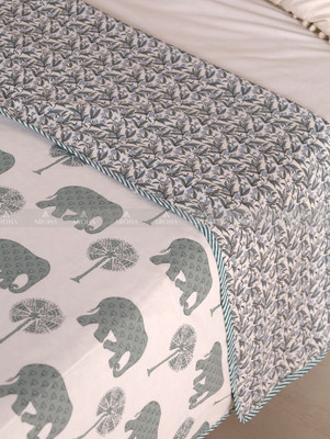 AROHA Printed Single Jaipuri Blanket for  AC Room(Cotton, Multicolor)