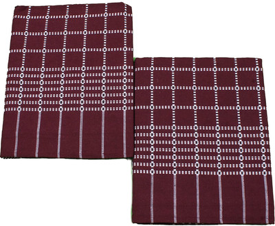 Tharunsha Elite Checkered Single AC Blanket for  Mild Winter(Cotton, Maroon)