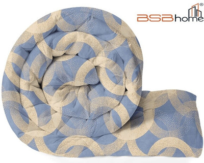 BSB HOME Printed Double AC Blanket for  Heavy Winter(Cotton, Silver & Gold & Multicolor)