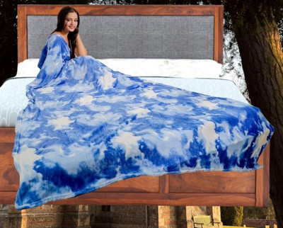 KIXTA Self Design Double AC Blanket for  AC Room(Microfiber, Blue)