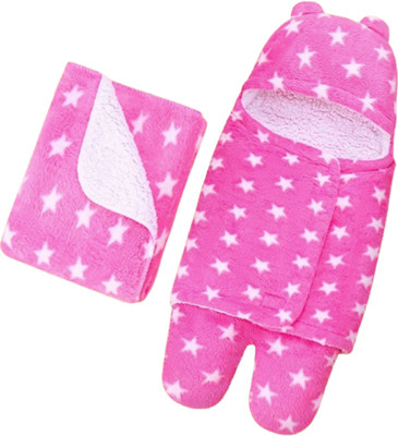 NAMAN Printed Single AC Blanket for  AC Room(Polyester, Pink)