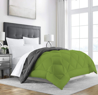 Texlux Solid Single Comforter for  Heavy Winter(Polyester, Grey : Light Green)