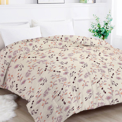 Flipkart SmartBuy Printed Double Comforter for  AC Room(Microfiber, Beige & Brown & Multi14)