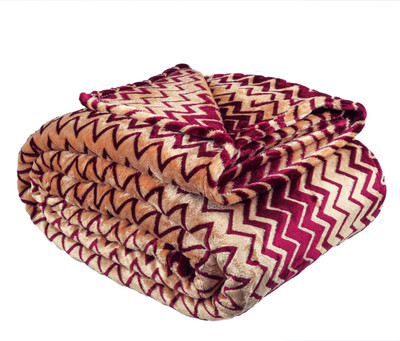 VAS COLLECTIONS Solid Double AC Blanket for  Heavy Winter(Polyester, Maroon, Light Gold)