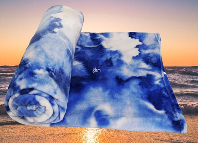 KIXTA Self Design Double AC Blanket for  AC Room(Microfiber, Blue)