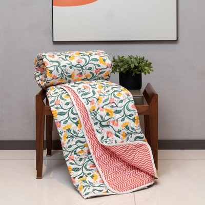 Urban Space Printed Double AC Blanket for  AC Room(Microfiber, Kashmir)