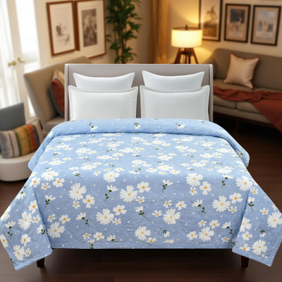 KEA Solid Double Comforter for  AC Room(Microfiber, SKY BLUE)