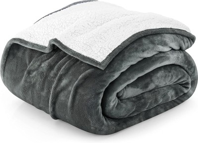 BSB HOME Solid Single Dohar for  Heavy Winter(Polyester, Grey)