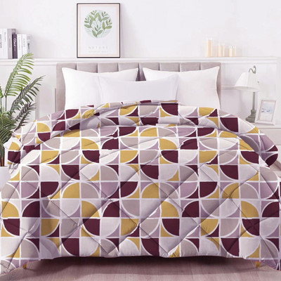 Floating Dreams Printed Single AC Blanket for  AC Room(Microfiber, Multi Yellow)
