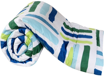 Floating Dreams Geometric Double AC Blanket for  AC Room(Microfiber, White)