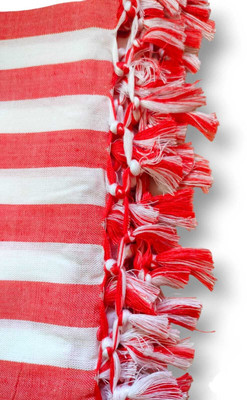 Kumar Gems Striped, Solid Queen AC Blanket for  AC Room(Silk, Light Red)