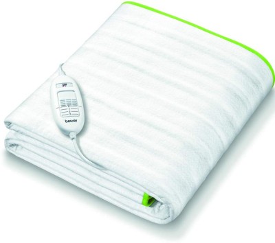 Beurer Striped Double Electric Blanket for  Heavy Winter(Fur, White)