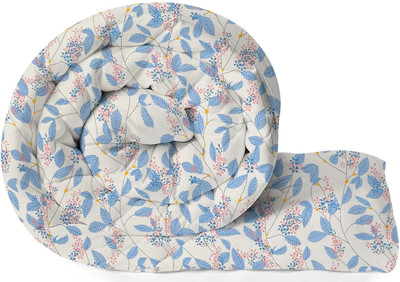 VAS COLLECTIONS Printed Single Comforter for  Heavy Winter(Microfiber, Cream)