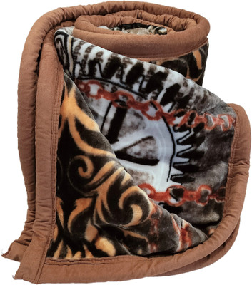 HOMIEE Floral Single AC Blanket for  AC Room(Polyester, Brown Numeric)