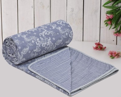 RRC Floral Double Dohar for  AC Room(Cotton, Grey, White)